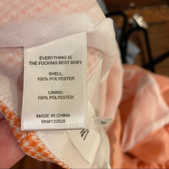 NWOT LPA Edith Midi Dress in Orange Houndstooth XS - Picture 6 of 10